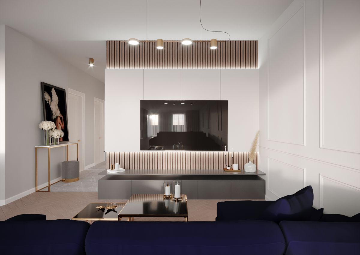Projekt mieszkania 74m² w Kielcach